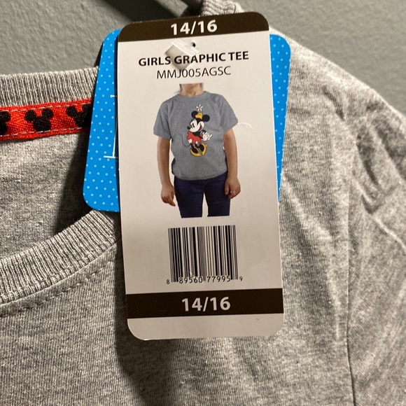 BRAND NEW GIRLS TEE SHIRT MINNIE MOUSE SIZE 14-16! NWT. SMOKE FREE HOME! - Picture 3 of 5